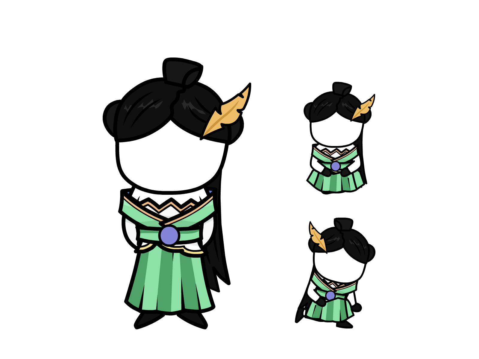 人物图-玄幻修仙-多动作-女6